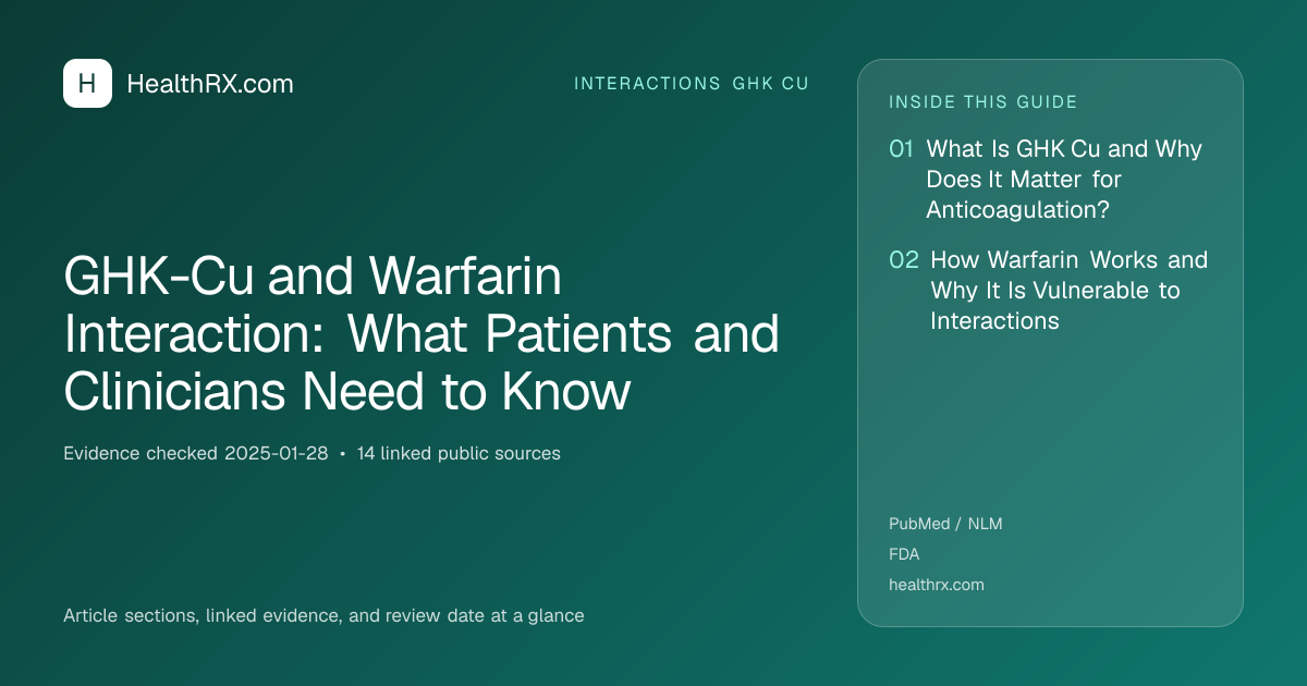Evidence overview for GHK-Cu and Warfarin Interaction: What Patients and Clinicians Need to Know