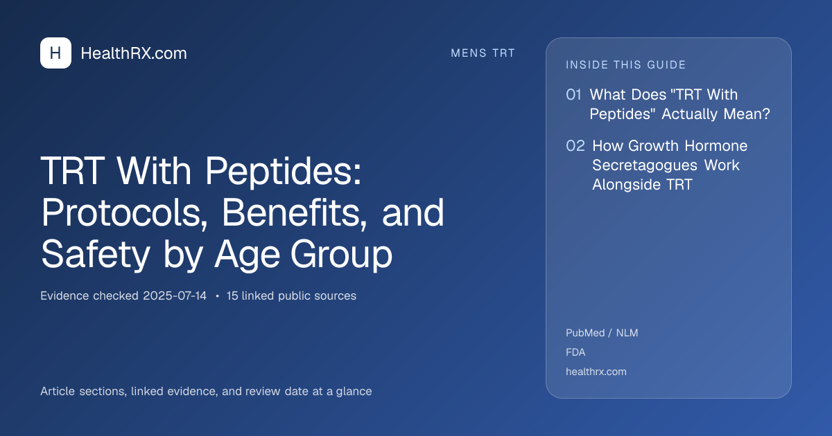 Evidence overview for TRT With Peptides: Protocols, Benefits, and Safety by Age Group