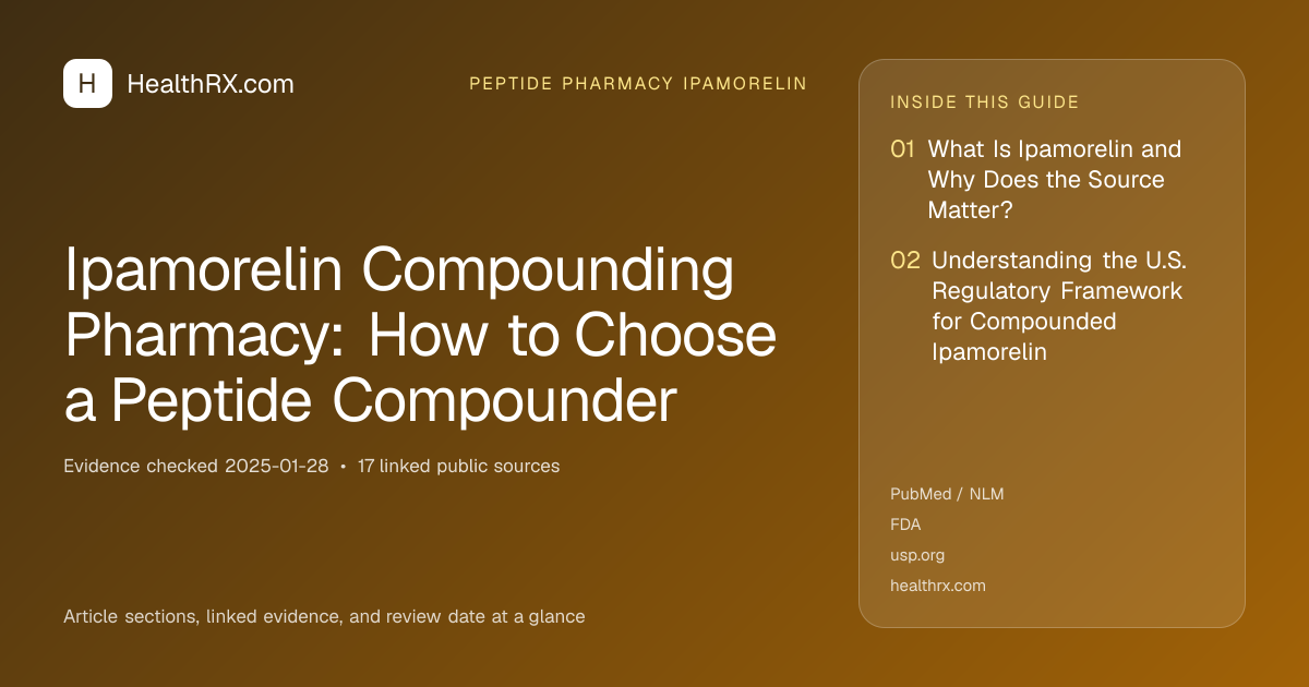 Evidence overview for Ipamorelin Compounding Pharmacy: How to Choose a Peptide Compounder