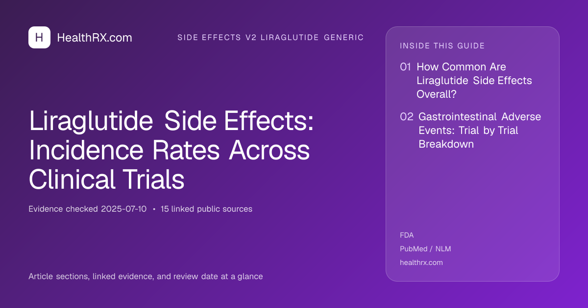Evidence overview for Liraglutide Side Effects: Incidence Rates Across Clinical Trials