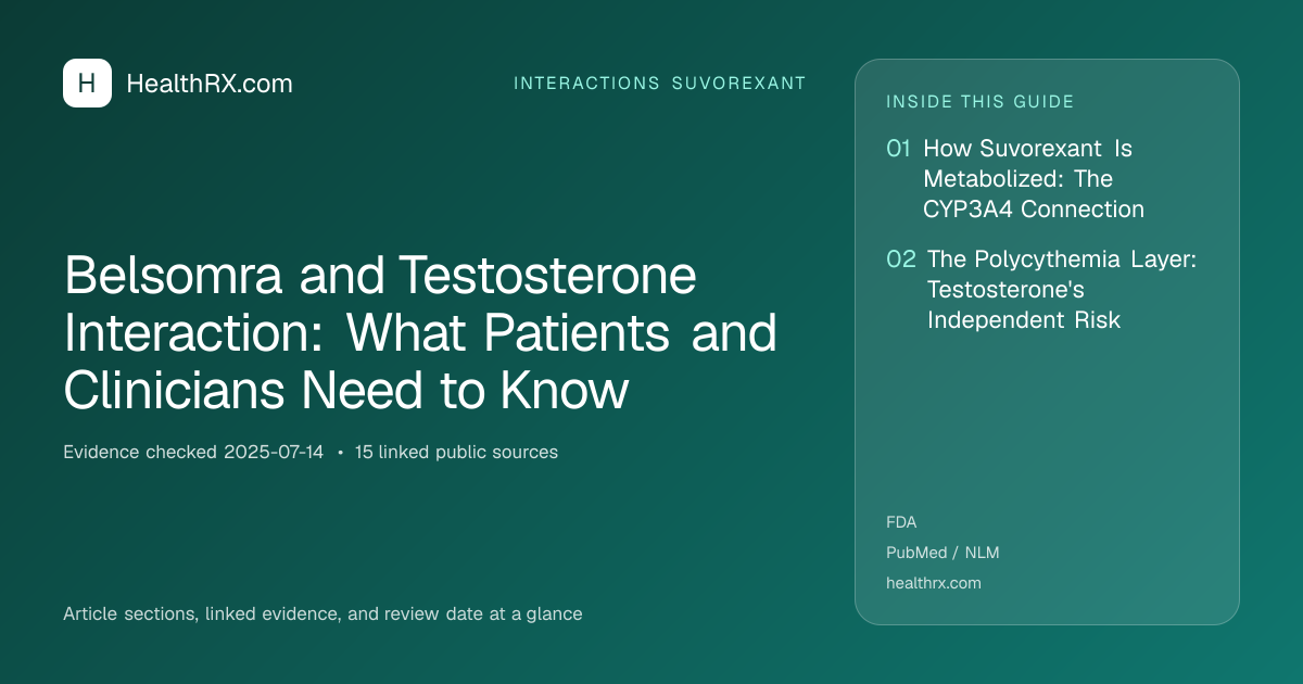 Evidence overview for Belsomra and Testosterone Interaction: What Patients and Clinicians Need to Know
