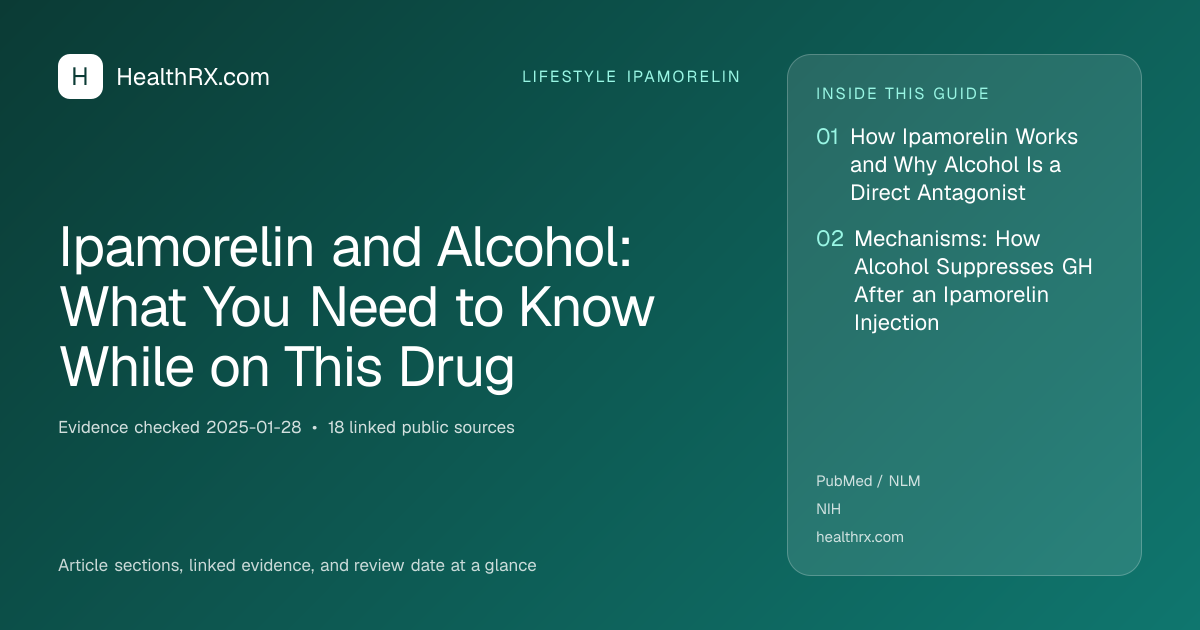 Evidence overview for Ipamorelin and Alcohol: What You Need to Know While on This Drug