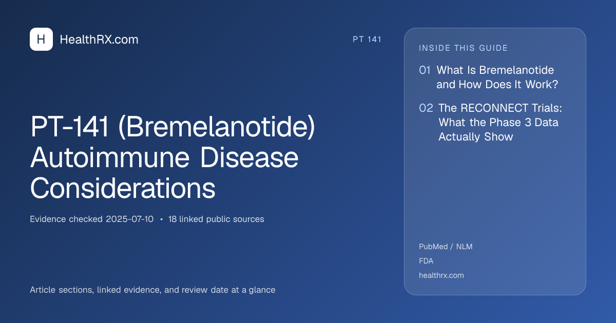 PT-141 (Bremelanotide) Autoimmune Disease Considerations