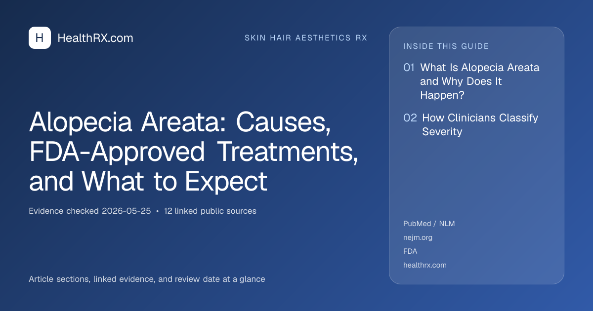 Evidence overview for Alopecia Areata: Causes, FDA-Approved Treatments, and What to Expect