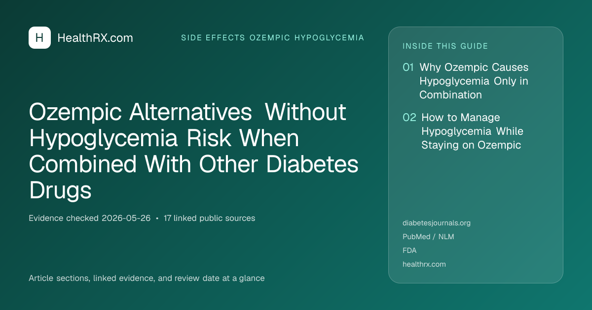 Evidence overview for Ozempic Alternatives Without Hypoglycemia Risk When Combined With Other Diabetes Drugs