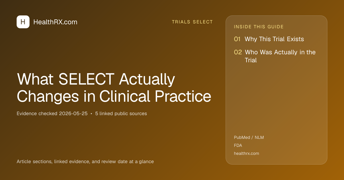 Evidence overview for What SELECT Actually Changes in Clinical Practice