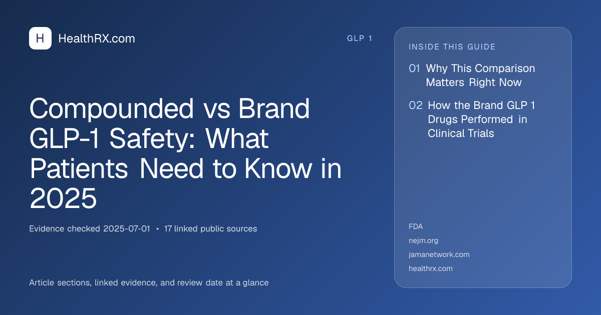 Evidence overview for Compounded vs Brand GLP-1 Safety: What Patients Need to Know in 2025