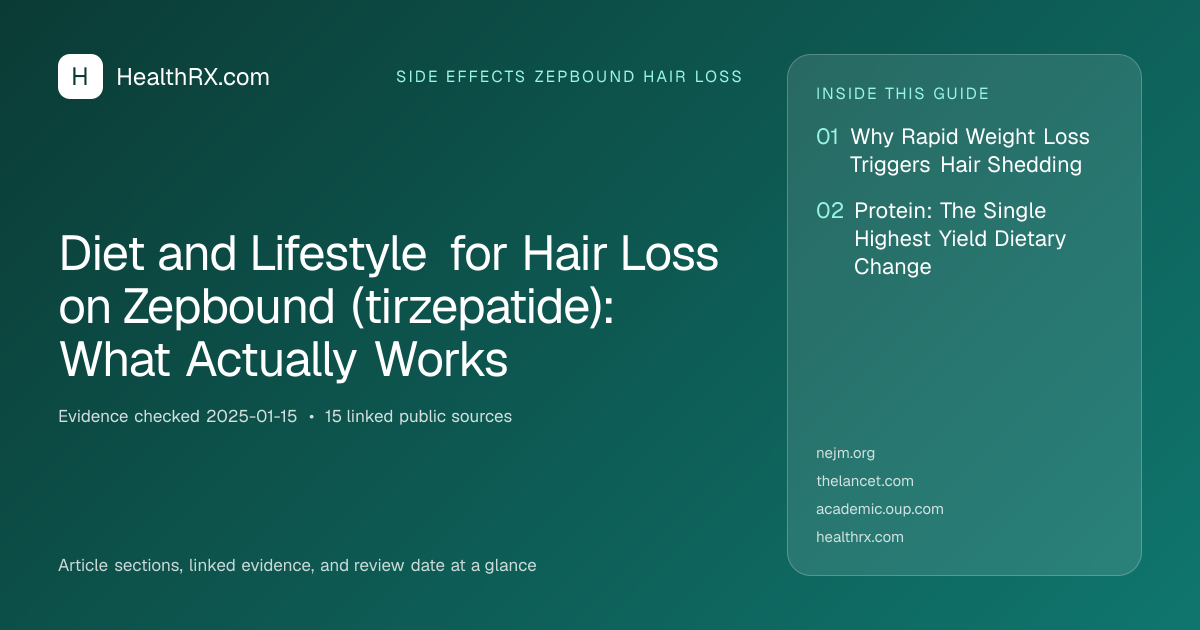Evidence overview for Diet and Lifestyle for Hair Loss on Zepbound (tirzepatide): What Actually Works