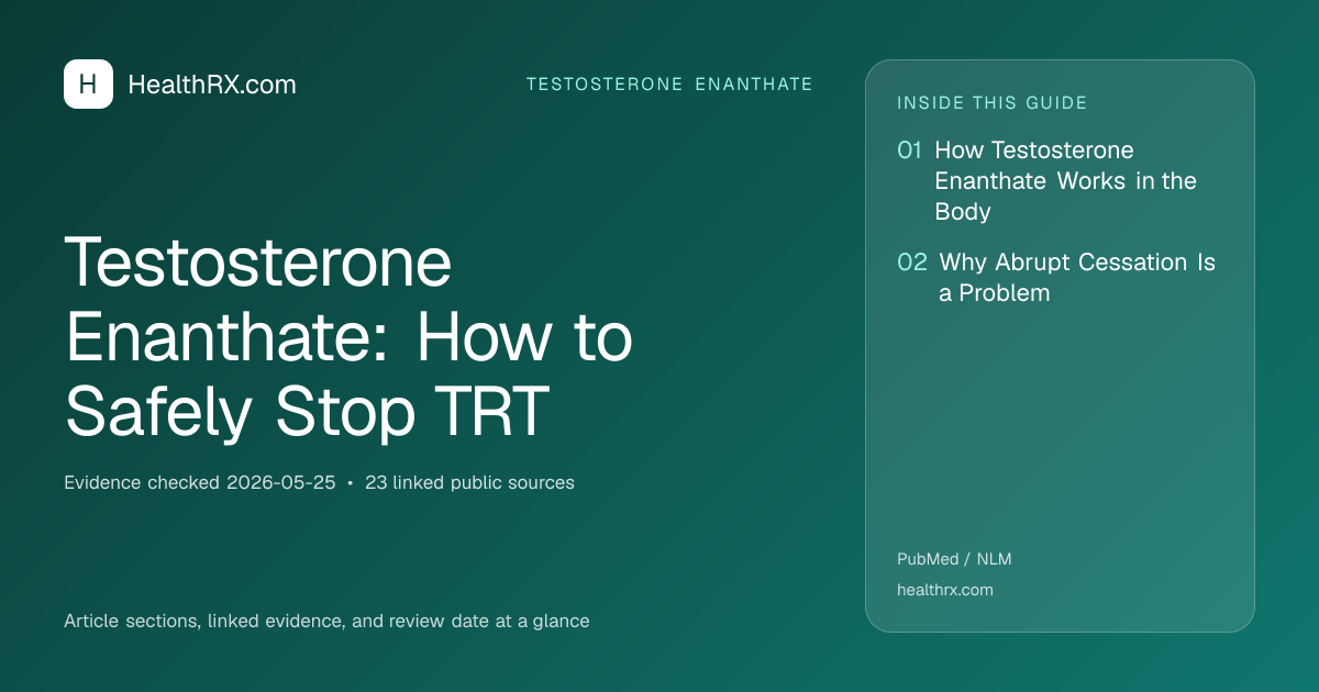Evidence overview for Testosterone Enanthate: How to Safely Stop TRT