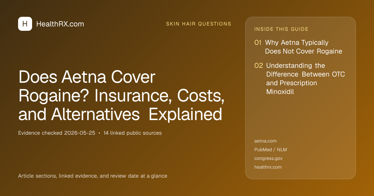 Evidence overview for Does Aetna Cover Rogaine? Insurance, Costs, and Alternatives Explained