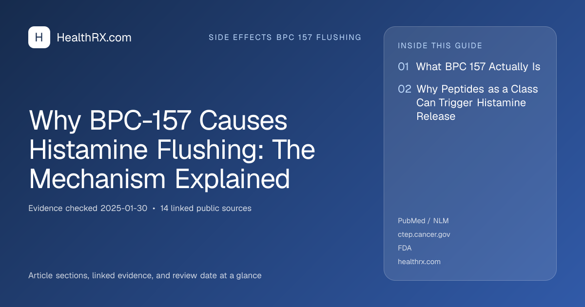 Evidence overview for Why BPC-157 Causes Histamine Flushing: The Mechanism Explained