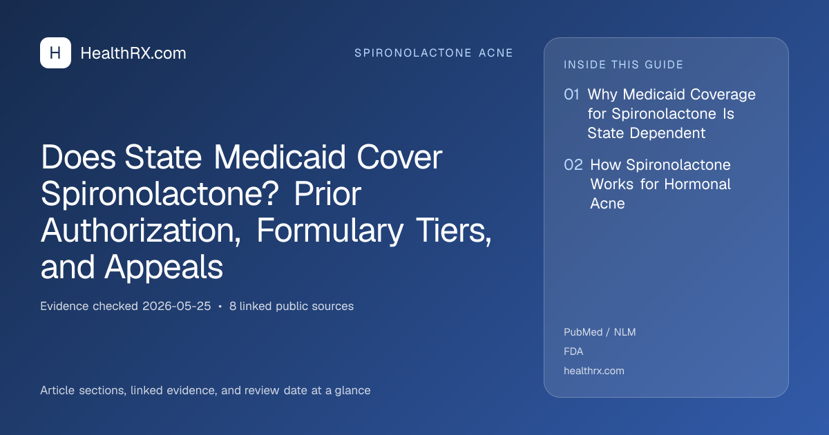 Evidence overview for Does State Medicaid Cover Spironolactone? Prior Authorization, Formulary Tiers, and Appeals