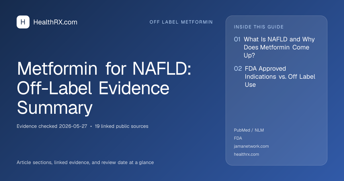 Evidence overview for Metformin for NAFLD: Off-Label Evidence Summary