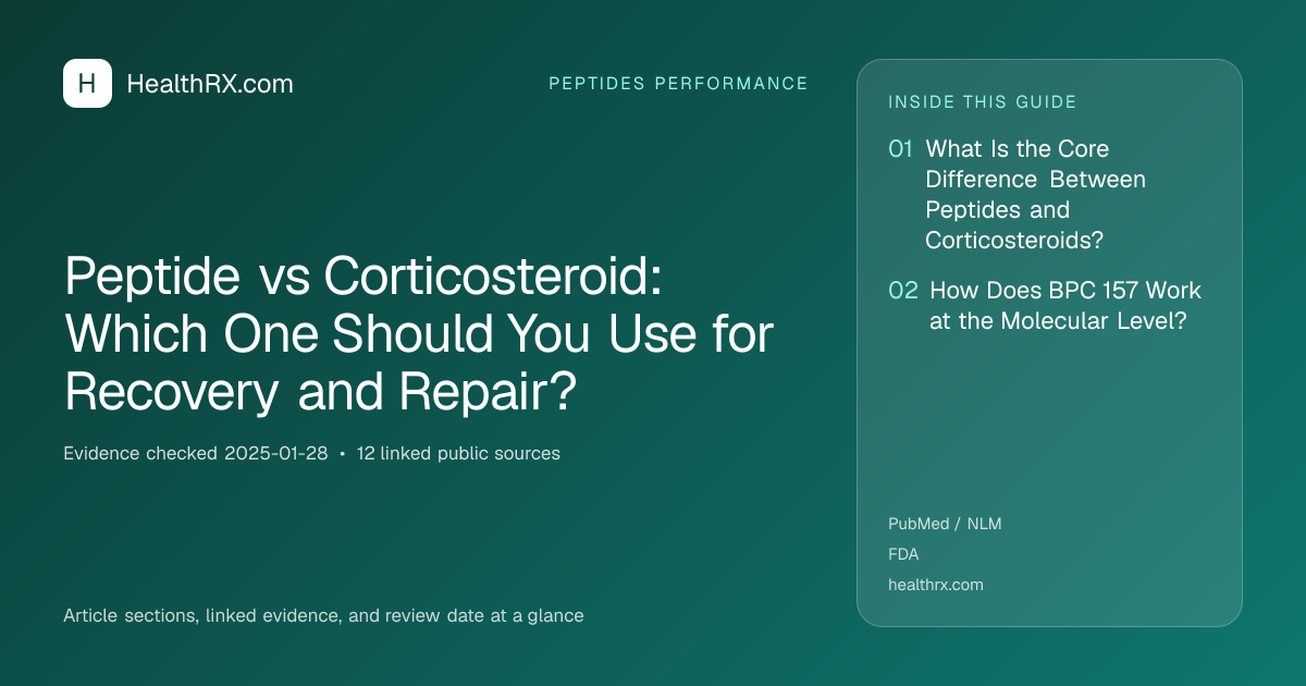 Evidence overview for Peptide vs Corticosteroid: Which One Should You Use for Recovery and Repair?
