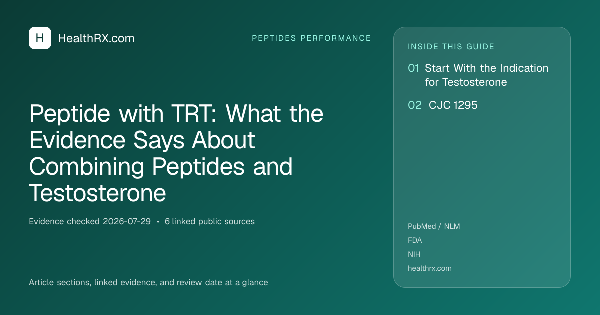 Evidence overview for Peptide with TRT: What the Evidence Says About Combining Peptides and Testosterone