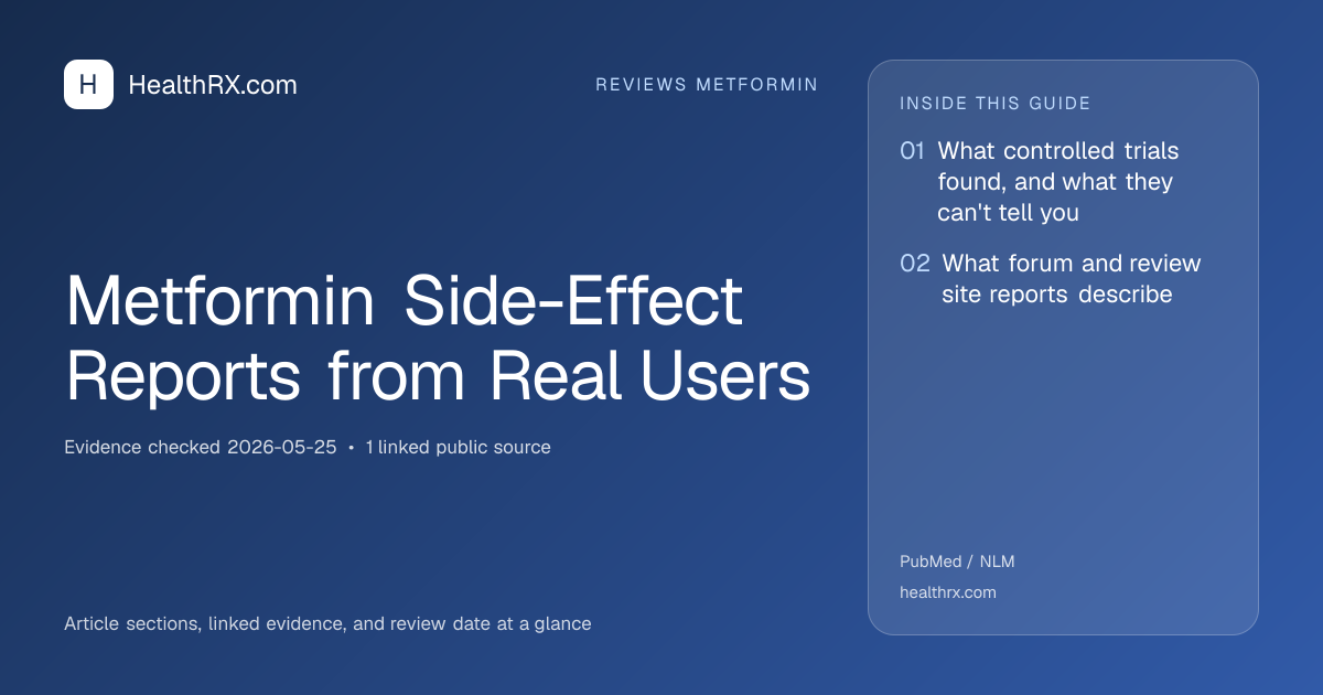 Evidence overview for Metformin Side-Effect Reports from Real Users