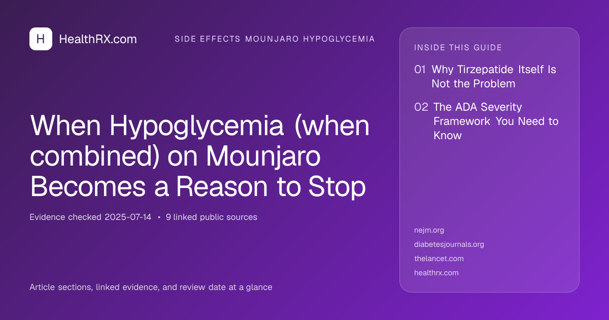 Evidence overview for When Hypoglycemia (when combined) on Mounjaro Becomes a Reason to Stop