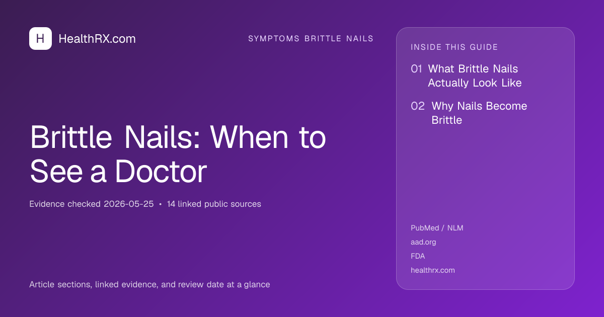 Evidence overview for symptoms brittle nails: Brittle Nails: When to See a Doctor
