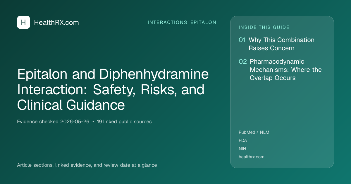 Evidence overview for Epitalon and Diphenhydramine Interaction: Safety, Risks, and Clinical Guidance