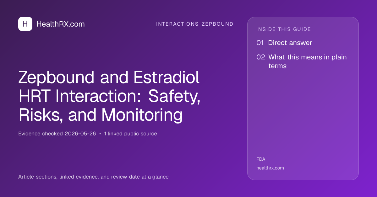 Evidence overview for Zepbound and Estradiol HRT Interaction: Safety, Risks, and Monitoring