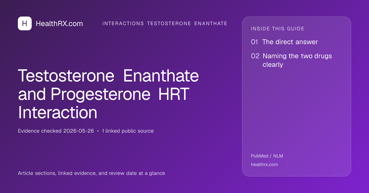 Evidence overview for Testosterone Enanthate and Progesterone HRT Interaction