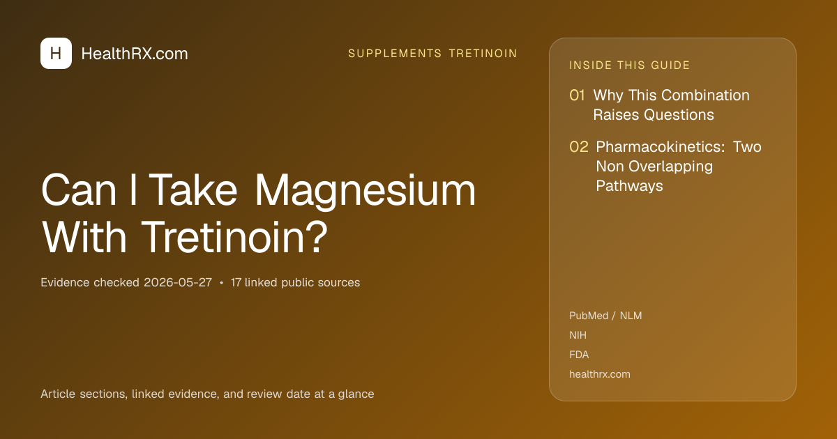 Evidence overview for supplements tretinoin: Can I Take Magnesium With Tretinoin?