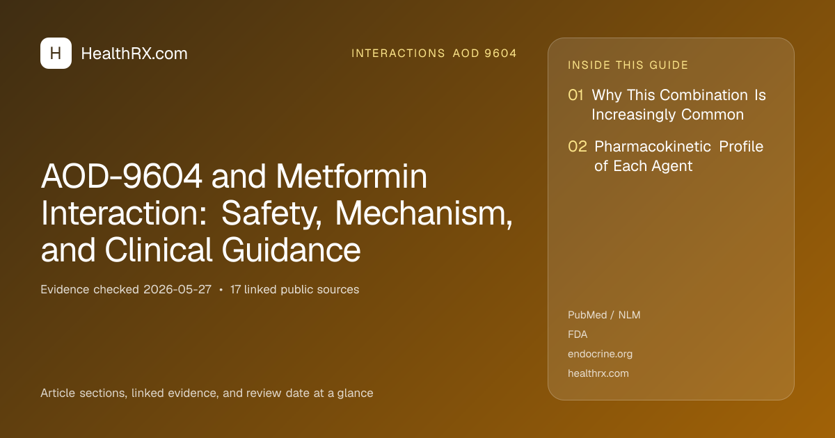 Evidence overview for AOD-9604 and Metformin Interaction: Safety, Mechanism, and Clinical Guidance