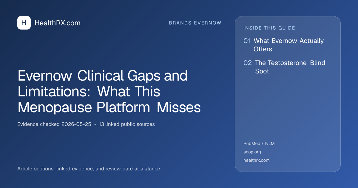 Evidence overview for Evernow Clinical Gaps and Limitations: What This Menopause Platform Misses