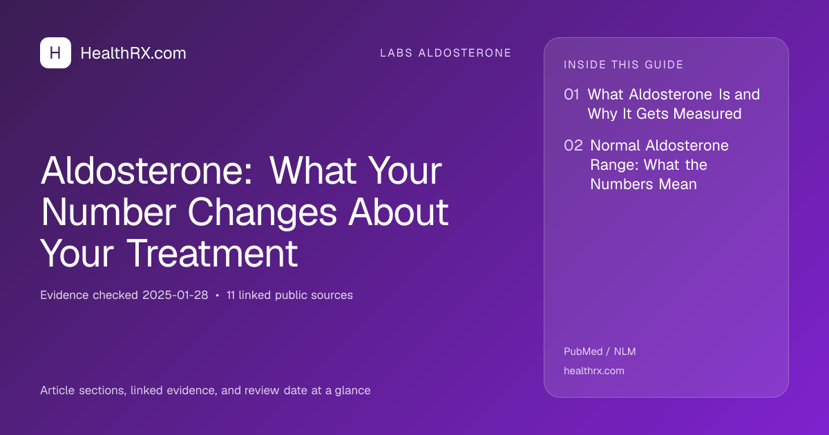 Evidence overview for Aldosterone: What Your Number Changes About Your Treatment