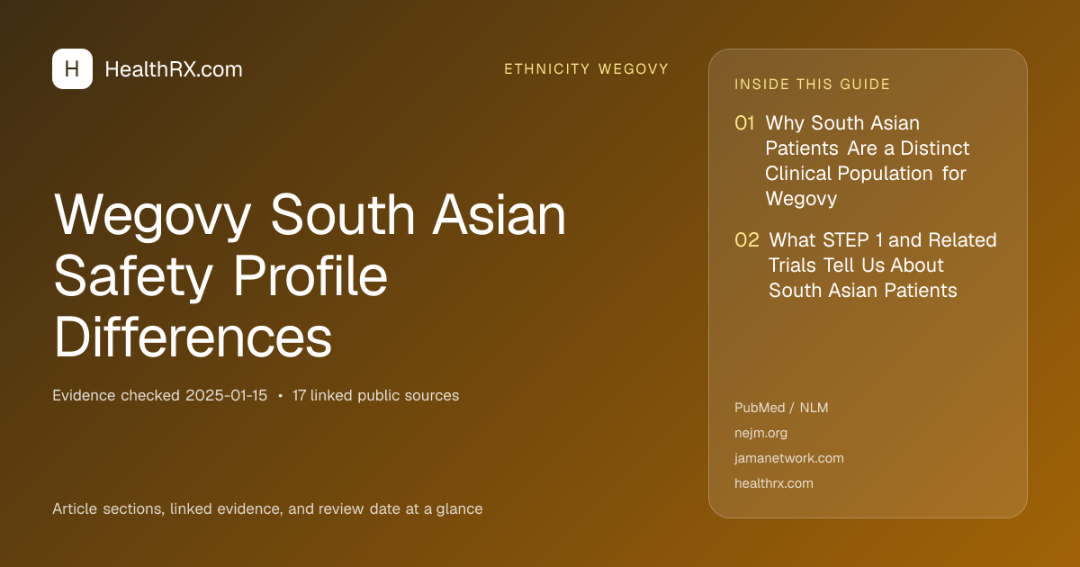 Evidence overview for Wegovy South Asian Safety Profile Differences