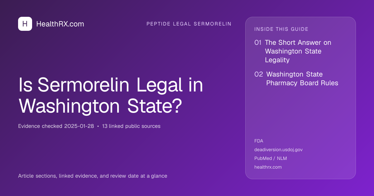 Evidence overview for Is Sermorelin Legal in Washington State?