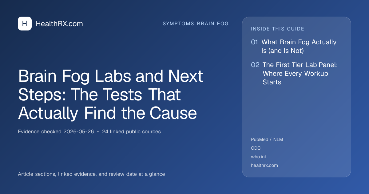 Evidence overview for Brain Fog Labs and Next Steps: The Tests That Actually Find the Cause