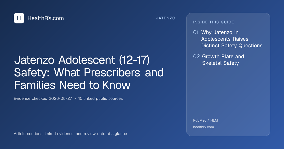 Evidence overview for Jatenzo Adolescent (12-17) Safety: What Prescribers and Families Need to Know