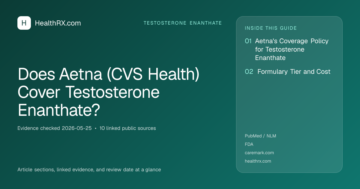Evidence overview for Does Aetna (CVS Health) Cover Testosterone Enanthate?