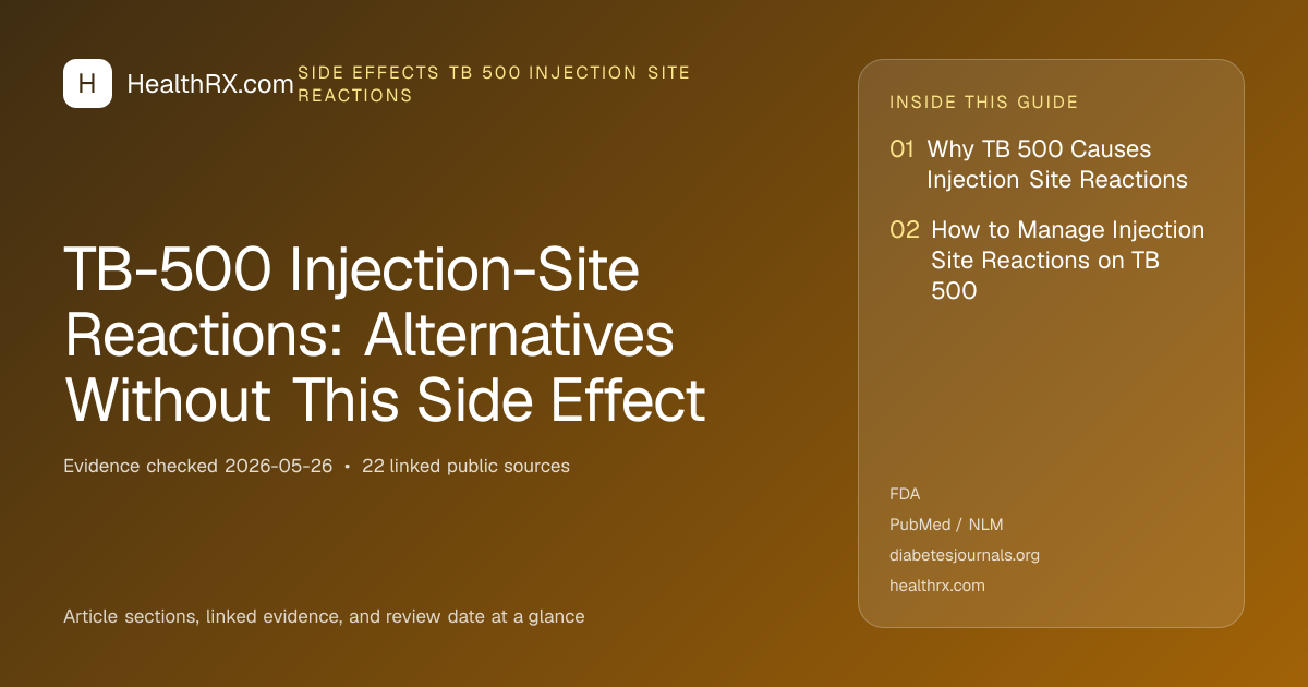 Evidence overview for TB-500 Injection-Site Reactions: Alternatives Without This Side Effect