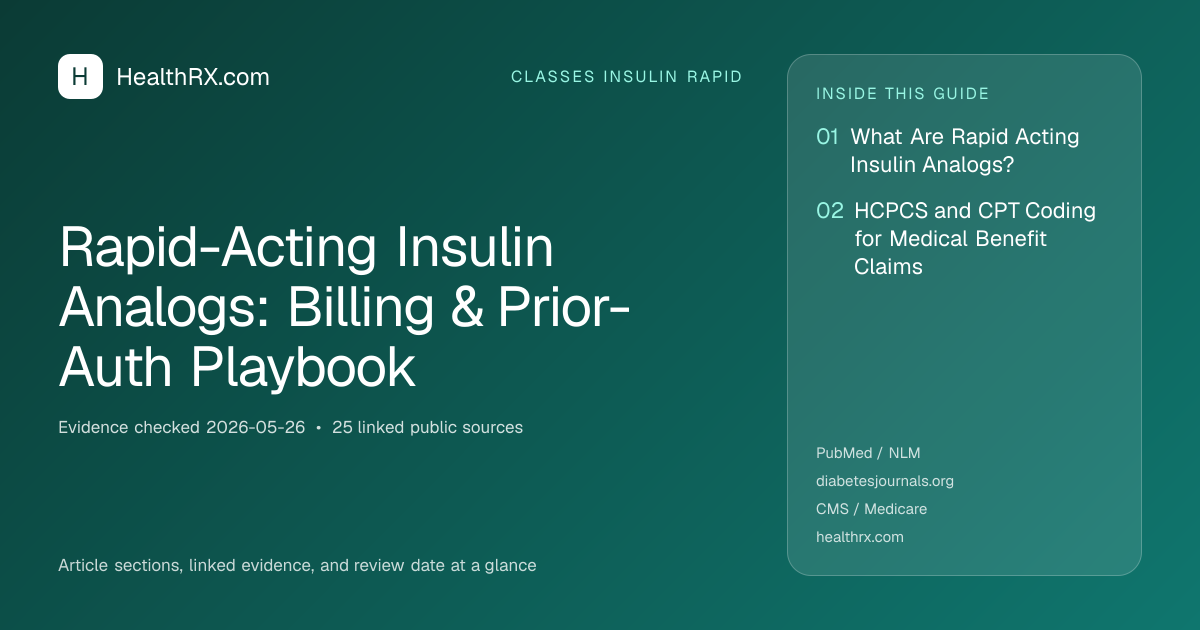 Evidence overview for Rapid-Acting Insulin Analogs: Billing & Prior-Auth Playbook