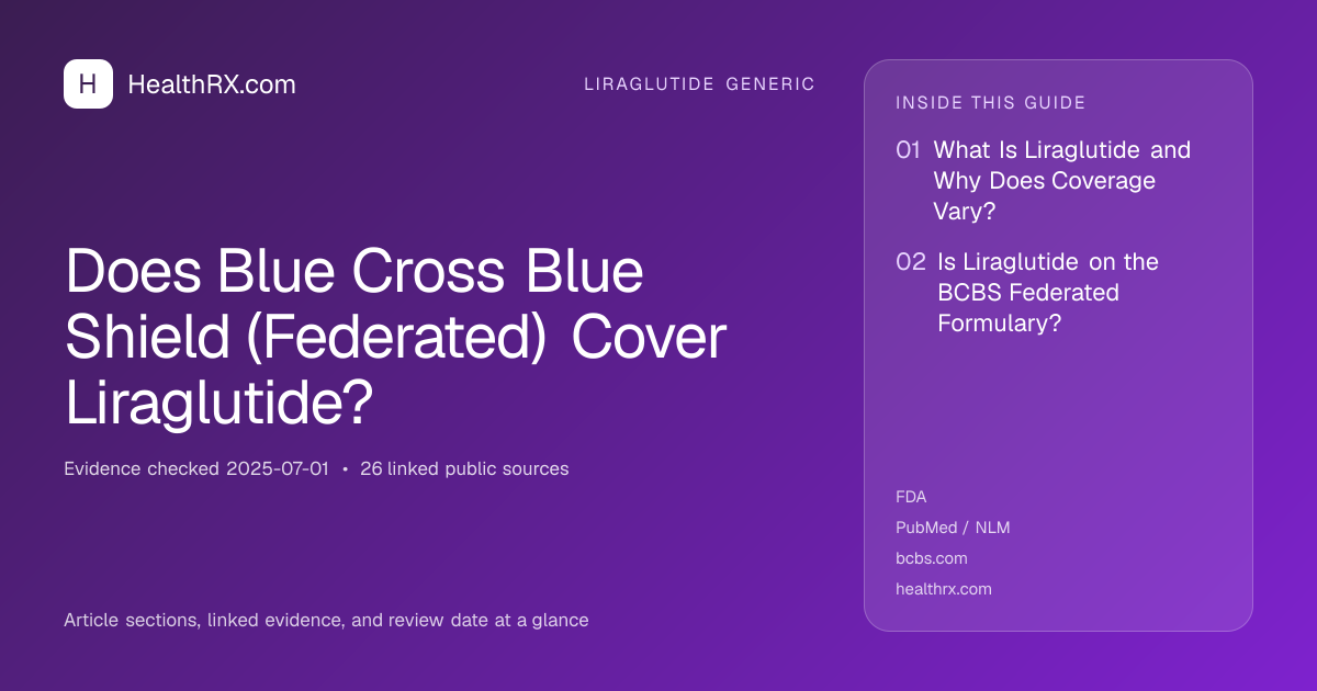 Evidence overview for Does Blue Cross Blue Shield (Federated) Cover Liraglutide?
