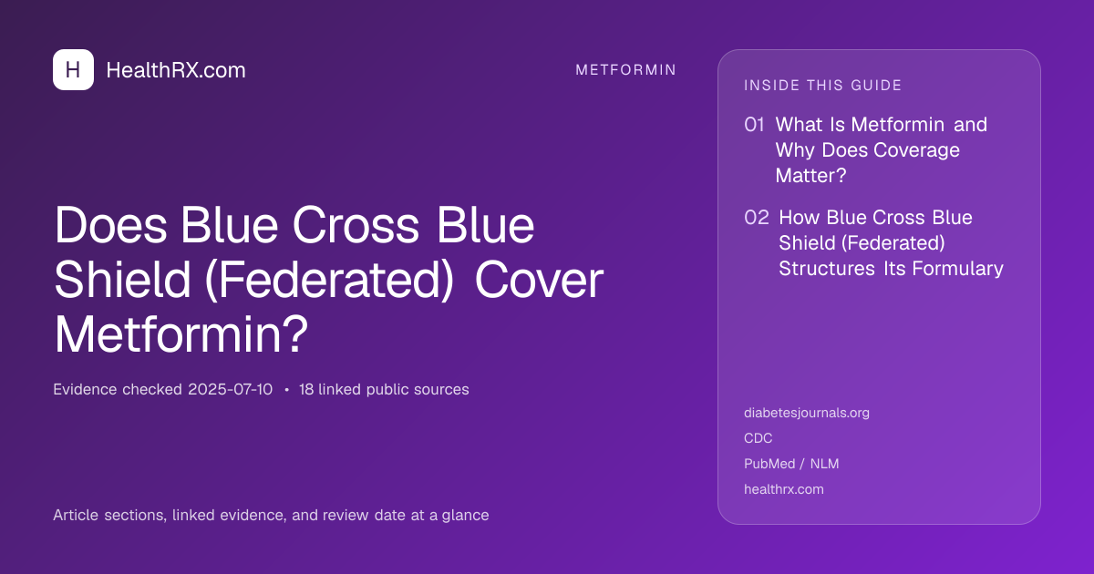 Evidence overview for Does Blue Cross Blue Shield (Federated) Cover Metformin?