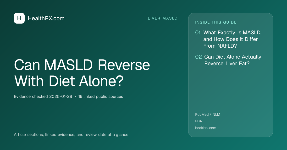 Evidence overview for Can MASLD Reverse With Diet Alone?