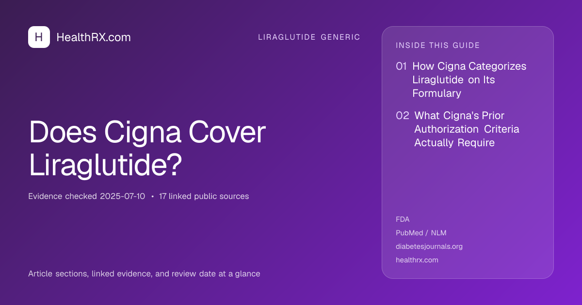 Evidence overview for Does Cigna Cover Liraglutide?