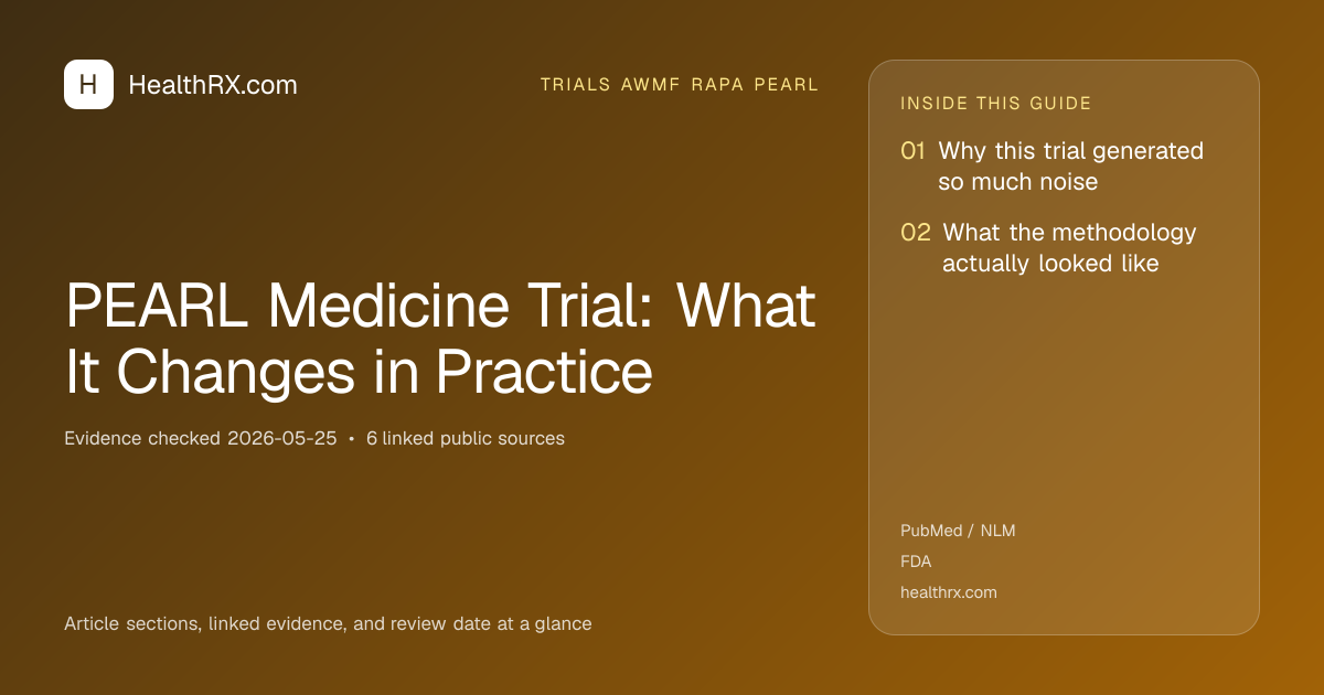 Evidence overview for PEARL Medicine Trial: What It Changes in Practice
