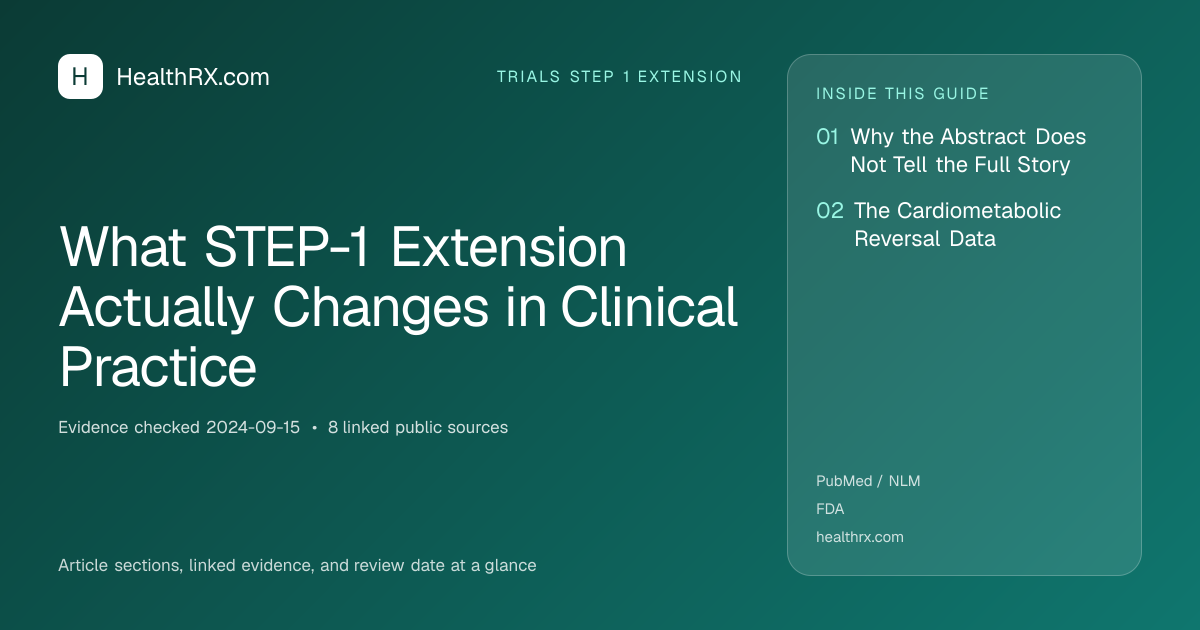 Evidence overview for What STEP-1 Extension Actually Changes in Clinical Practice