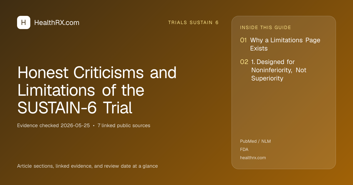 Evidence overview for Honest Criticisms and Limitations of the SUSTAIN-6 Trial