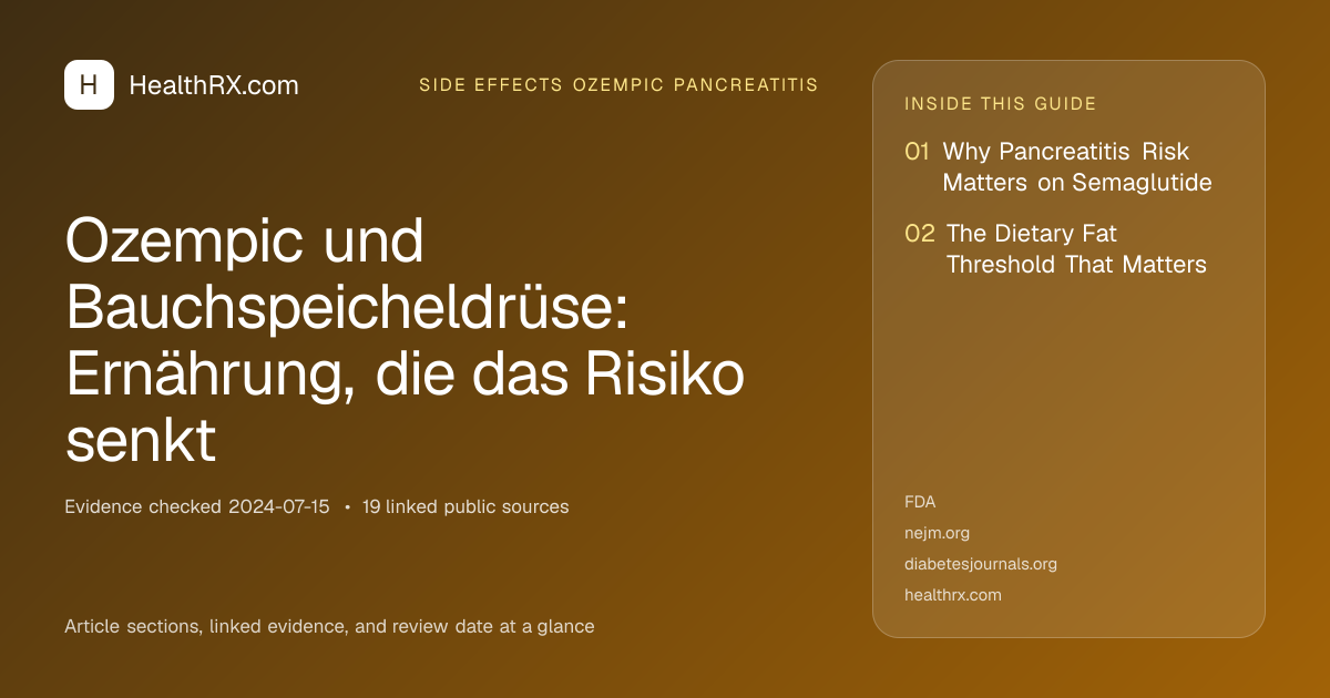 Evidence overview for Ozempic und Bauchspeicheldrüse: Ernährung, die das Risiko senkt