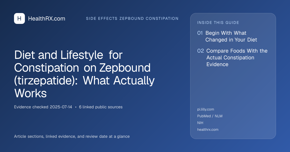 Evidence overview for Diet and Lifestyle for Constipation on Zepbound (tirzepatide): What Actually Works