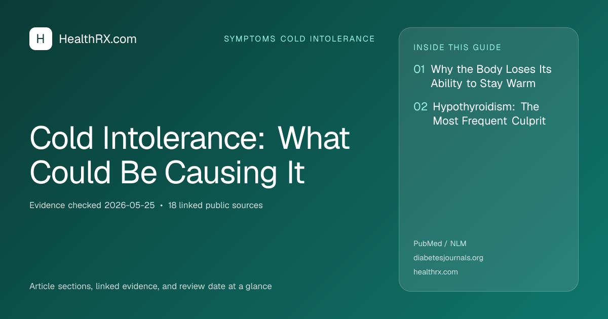 Evidence overview for symptoms cold intolerance: Cold Intolerance: What Could Be Causing It