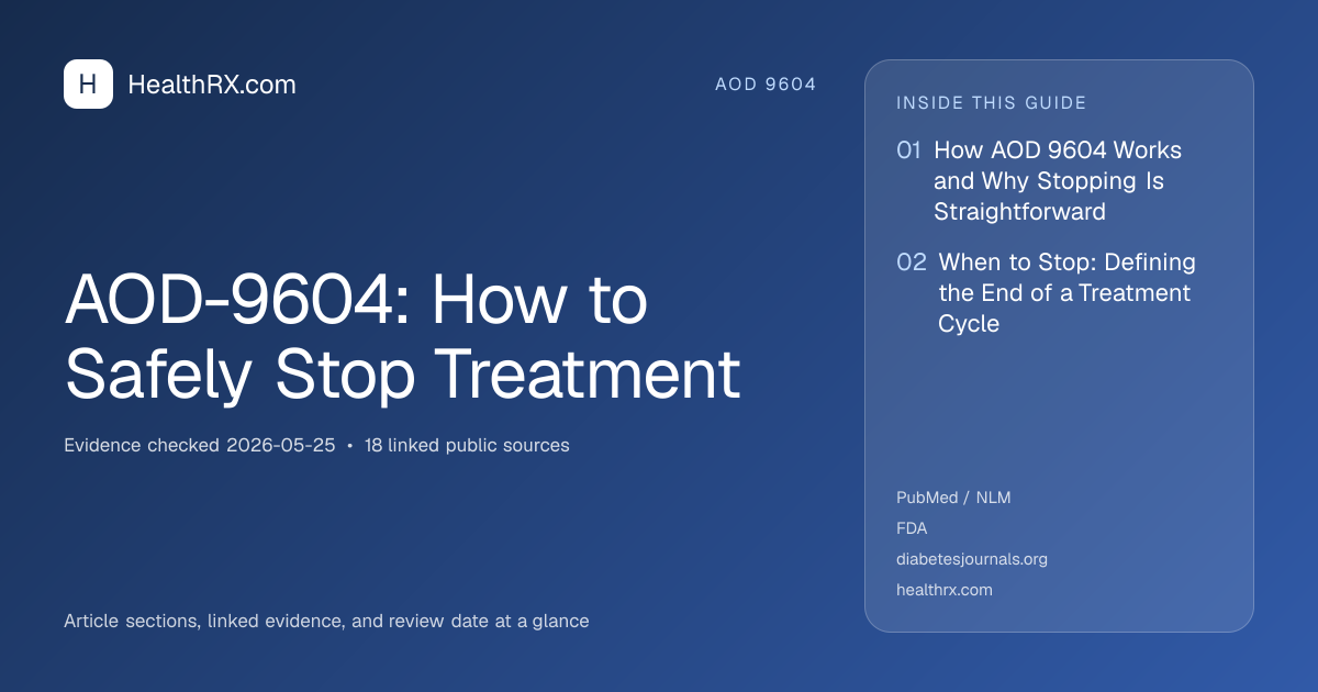 Evidence overview for AOD-9604: How to Safely Stop Treatment
