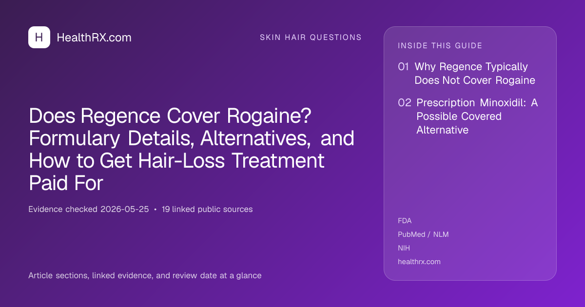 Evidence overview for Does Regence Cover Rogaine? Formulary Details, Alternatives, and How to Get Hair-Loss Treatment Paid For