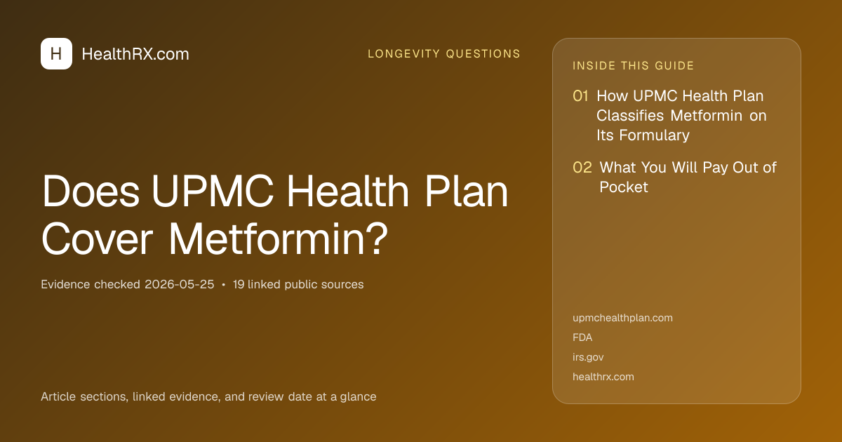 Evidence overview for Does UPMC Health Plan Cover Metformin?