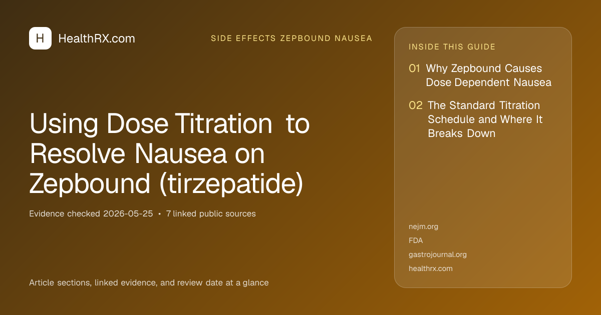Evidence overview for Using Dose Titration to Resolve Nausea on Zepbound (tirzepatide)